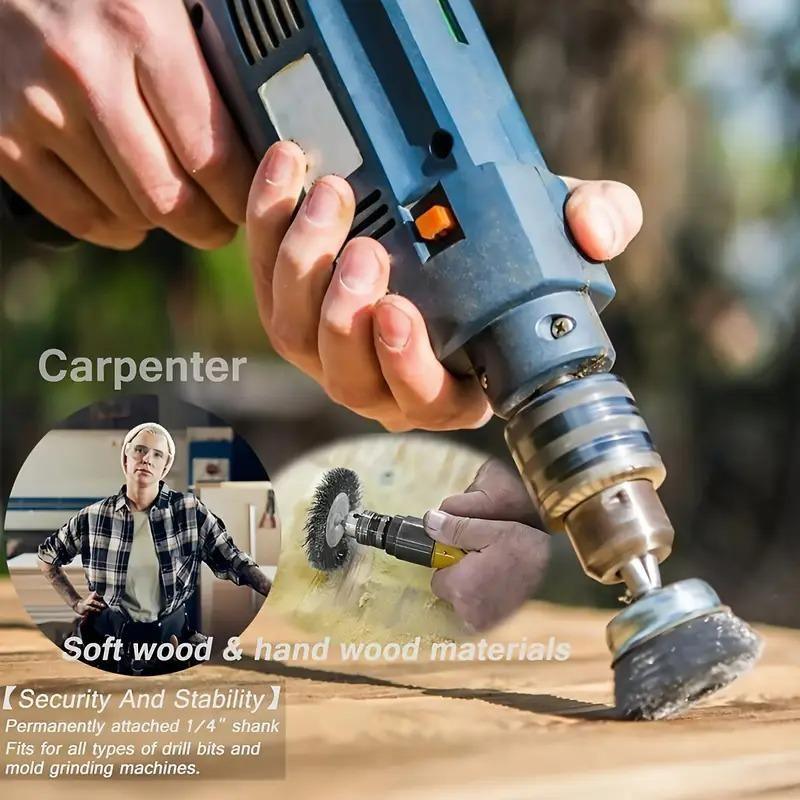 Wheel Brush 3" Drill To Metal Connector