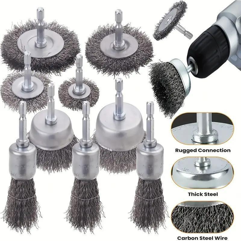Wheel Brush 3" Drill To Metal Connector