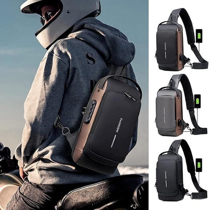 Crossbody Sling Bag With USB Charging Port (Unisex)