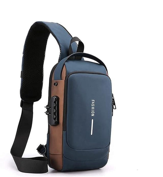 Crossbody Sling Bag With USB Charging Port (Unisex)